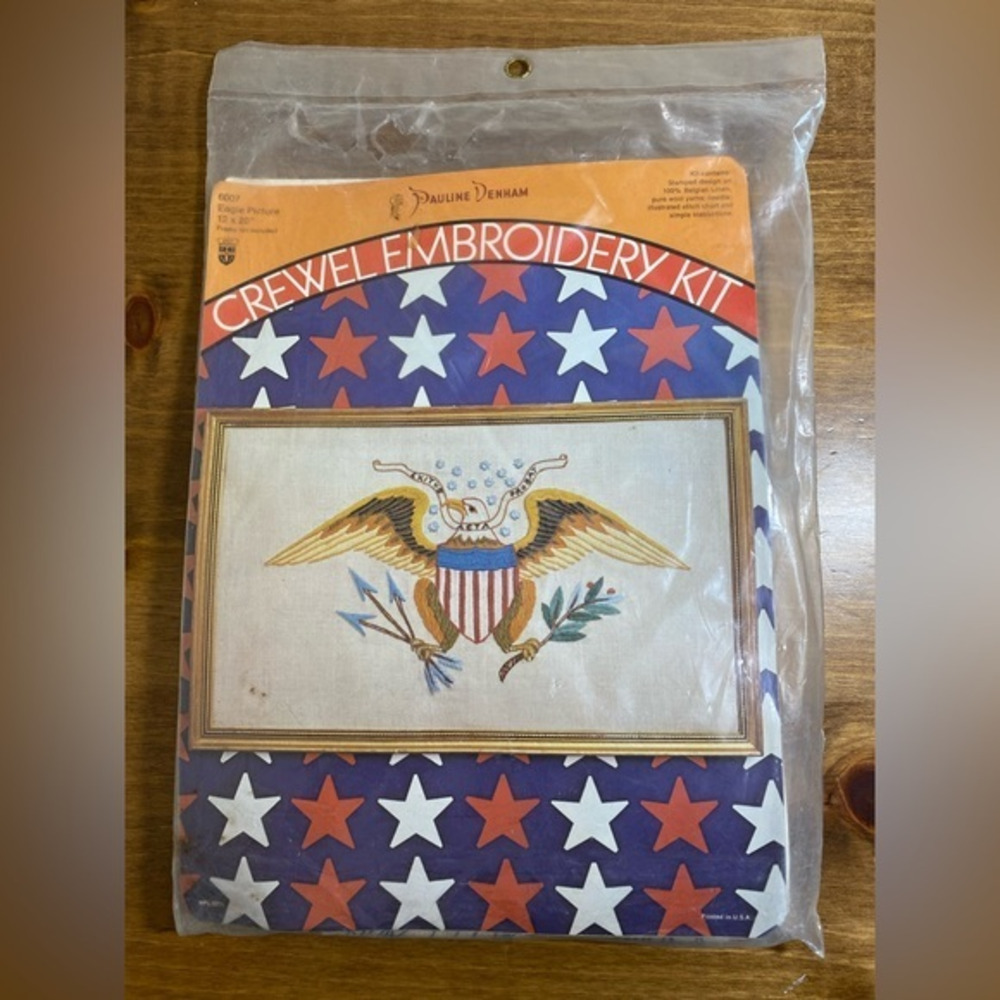 Pauline Denham Crewel Embroidery Kit Eagle Picture.‎